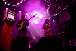 OKC-band Stepmom performs on the Alley Stage, Saturday night, April 25 of the 2026 Norman Music Festival."
